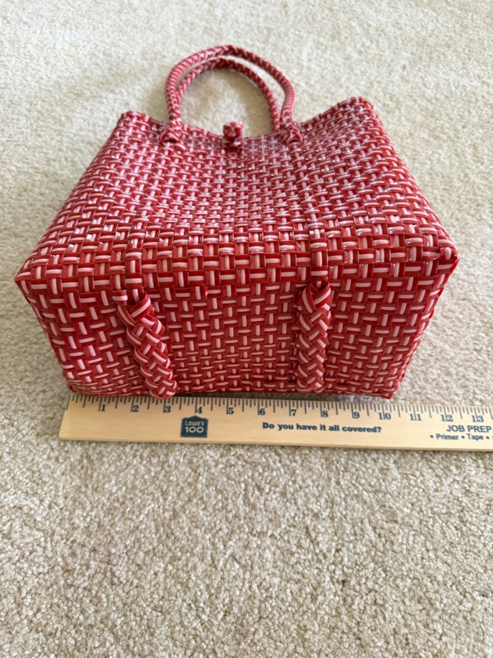Handmade Recycled Woven Tote Bag - Picture 7 of 12